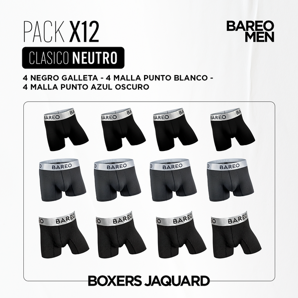 Combo Boxers clasico neutro