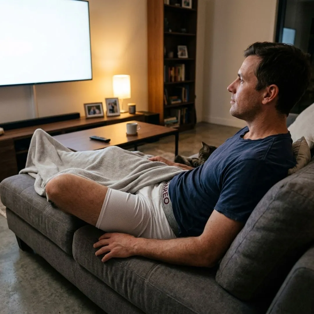 Hombre en el sofa